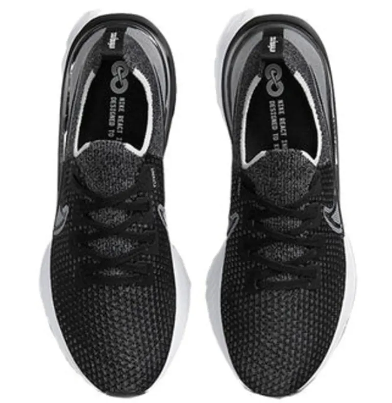 Nike Men's React Infinity Run Flyknit Black/White-3